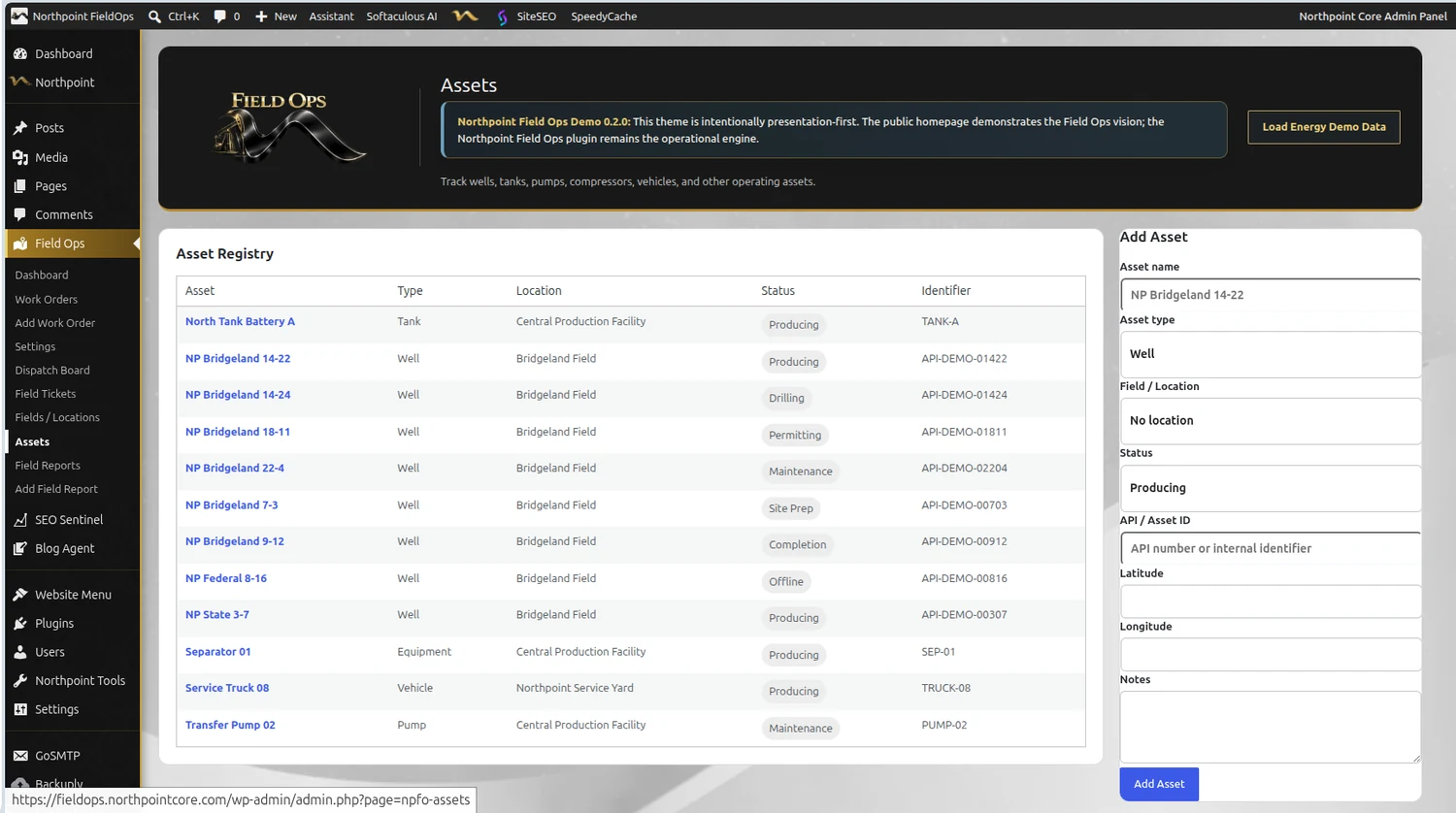 Assets screenshot