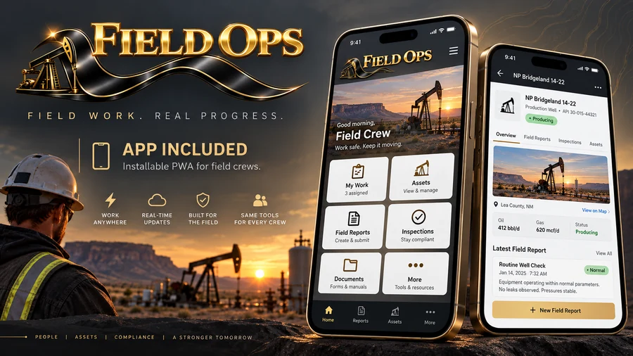 Field Ops mobile app included visual